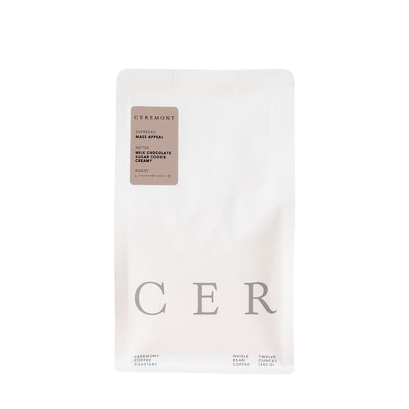 Mass Appeal - Roasted by Ceremony Coffee Roasters - Freshly Ground Coffee - 12oz Bag