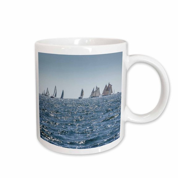 3drose, Mass., Cape Ann, Gloucester. Schooner Festival, Parade of Sail., 11oz Mug