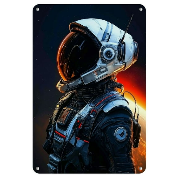 Mass Effect Andromeda Vintage Metal Wall Art - 8x12" Iron Poster with Creative Mixed Colors, Perfect for Room Decor
