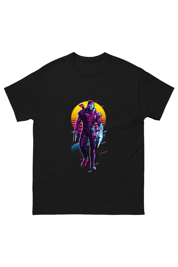 Mass Effect Commander Shepard 80s Retro Gaming Unisex T-Shirt V16379, Plus Size S–5XL Available