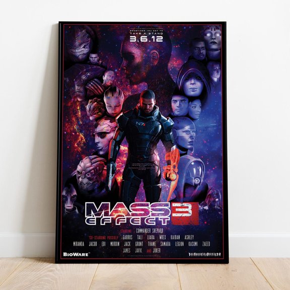 Mass Effect Game Commander Shepard Wall Art Rolled Print 3, Unframed Poster