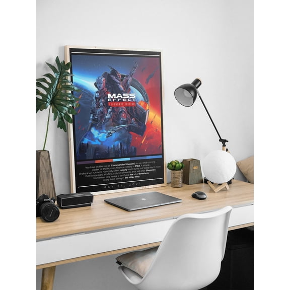 Mass Effect Legendary Edition Poster, Gaming Video Game Wall Decor
