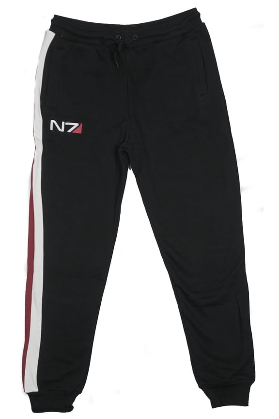 Mass Effect Mens Track Pants -Graph N7 Embroidered Logo Pants (Large)