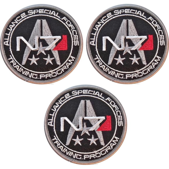 Mass Effect Special Forces Set of Three 3" Diameter Embroidered Patches