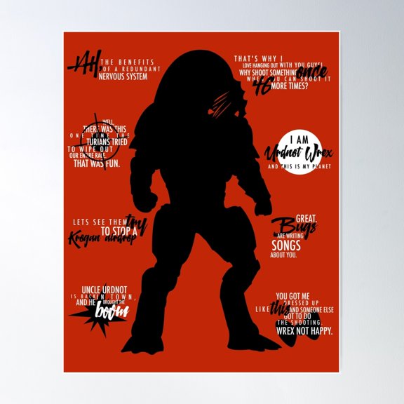 Mass Effect: Urdnot Wrex Poster Wall Art, Modern Wall Decor For Living Room Bedroom, 8x12 UNFRAMED