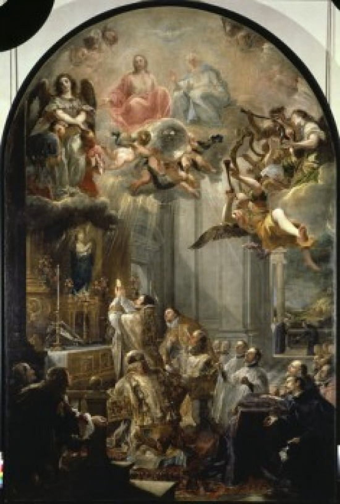 Mass of the Foundation of the Holy Trinity 17th C Juan Carreo de Miranda (1614-1685Spanish) Musee du Louvre Paris Canvas Art - Juan Carreno de Miranda (18 x 24)