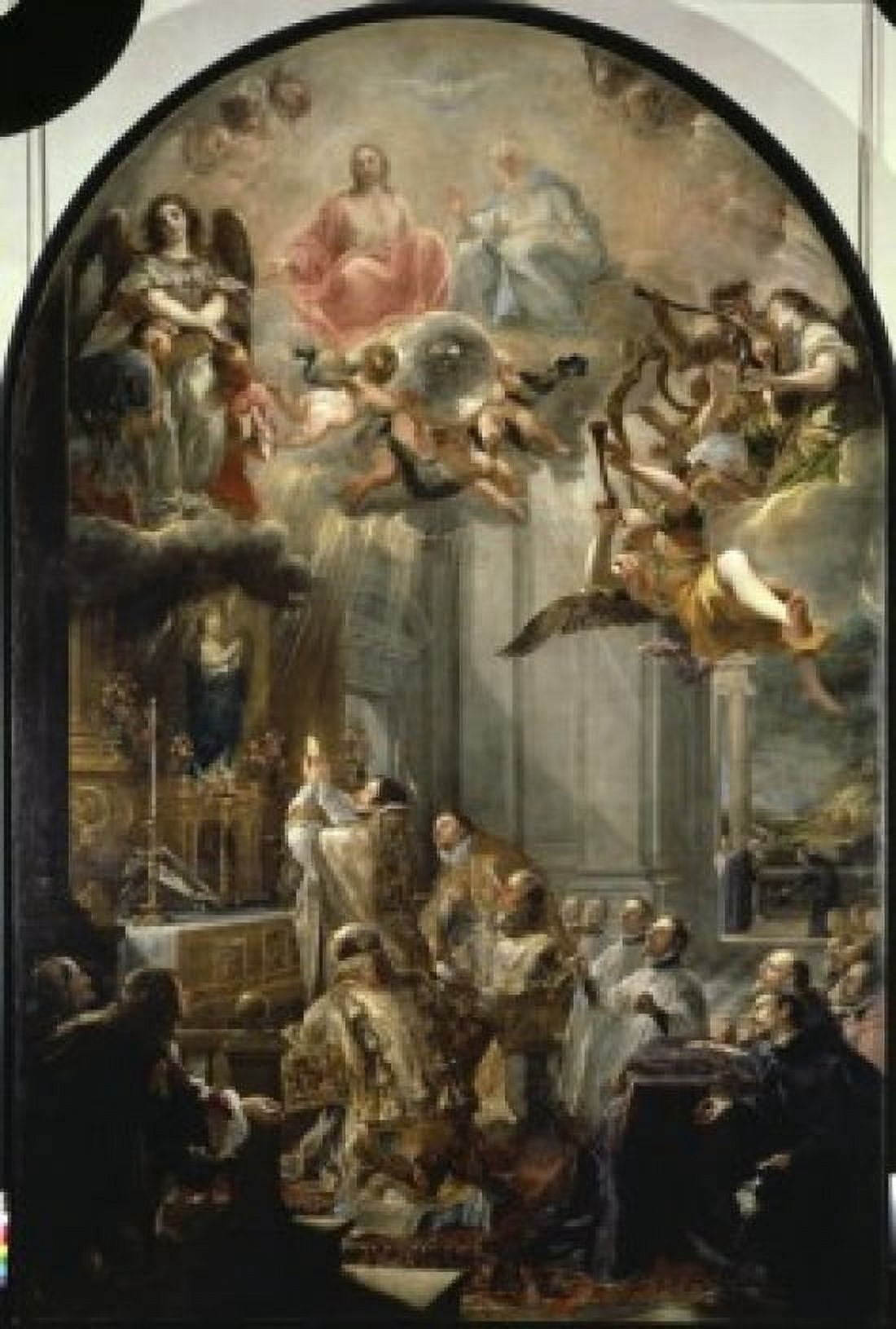 Mass of the Foundation of the Holy Trinity 17th C Juan Carreo de Miranda (1614-1685Spanish) Musee du Louvre Paris Canvas Art - Juan Carreno de Miranda (24 x 36)