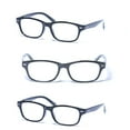 thumbnail image 1 of Mass Vision® 3 Pair of "The Intellect" Unisex Reading Glasses - Microfiber Soft Pouches Included, 1 of 5