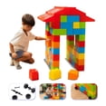 thumbnail image 1 of MassBricks Jumbo Plastic Building Blocks, 86 Pieces, Age 1 - 8, 1 of 7