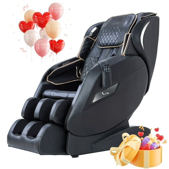 MassaMAX 2024 Assembled Full Body Massage Chair，Zero Gravity Recliner,Bluetooth Speaker in Black