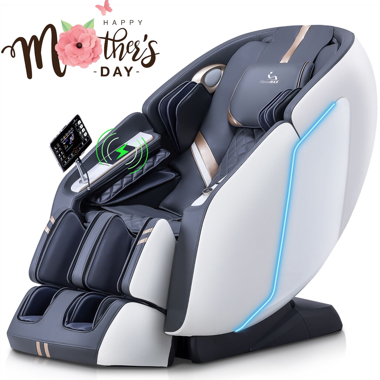 MassaMAX MT398 4D Massage Chair 2024, Electric Footrest, Full Body
