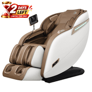 MassaMAX 2026 Version Full Body Massage Chair, Zero Gravity Recliner with SL Track, Heating Function, Beige/Brown