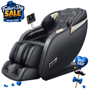 MassaMAX 2026 Version Full Body Massage Chair, Zero Gravity Recliner with Yoga Stretch, SL Track, Airbags, Heating, and Foot Massage, Black/Gold