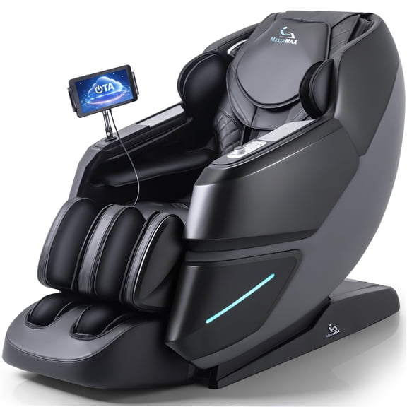 MassaMAX 4D Massage Chair, OTA Update & Electric Extendable Footrest, Zero Gravity, With Touch Screen, Quick Access Buttons