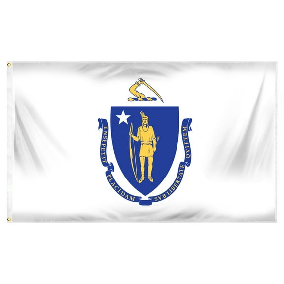 Massachusetts 3ft x 5ft Printed Polyester Flag