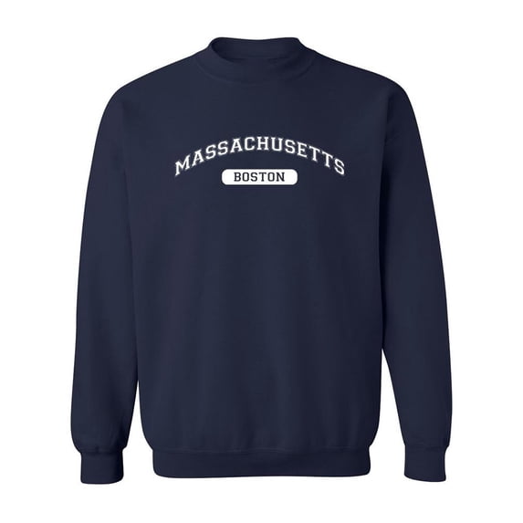 Massachusetts Boston. Men Sweatshirt, Male 4X-Large