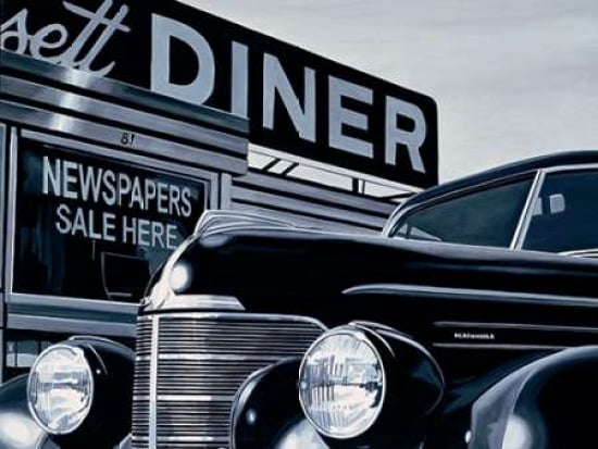 Massachusetts Diner Canvas Art - Alain Bertrand (18 x 24)