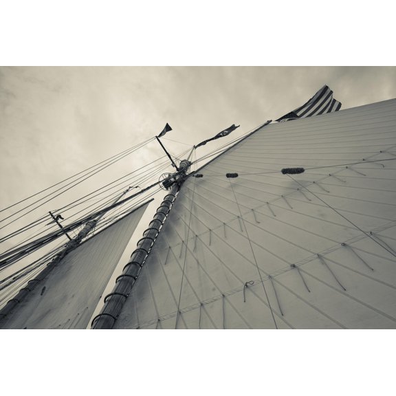 Art.com Massachusetts, Gloucester, Schooner Festival, Sails and Masts Photographic Print by Walter Bibikow, 36" x 24"