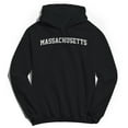 thumbnail image 1 of Massachusetts Graphic Black Men's Cotton Pullover Hoodie, 1 of 1