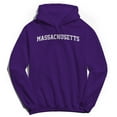 thumbnail image 1 of Massachusetts Graphic Purple Men's Cotton Pullover Hoodie, 1 of 1