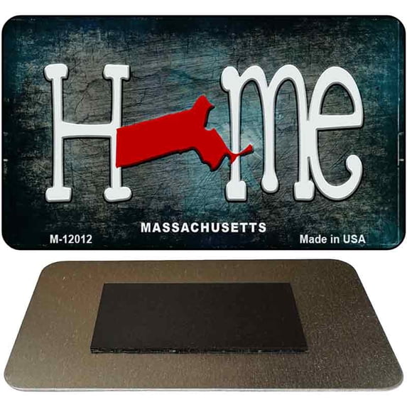 Massachusetts Home State Outline Novelty Magnet M-12012 3.5" x 2" Magnet (M)