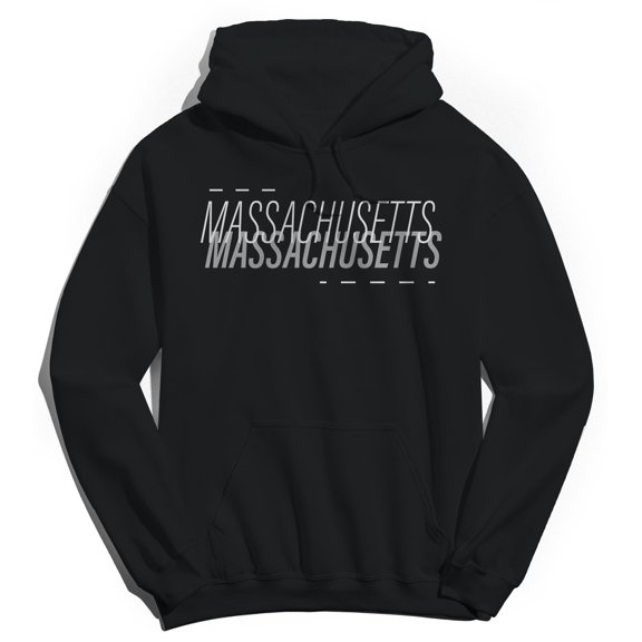 Massachusetts Humor Graphic Black Men's Crewneck Sweatshirt Hoodie