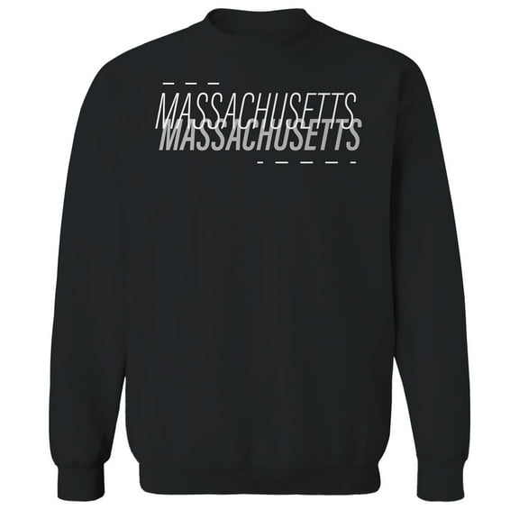 Massachusetts Humor Graphic Black Men's Crewneck Sweatshirt