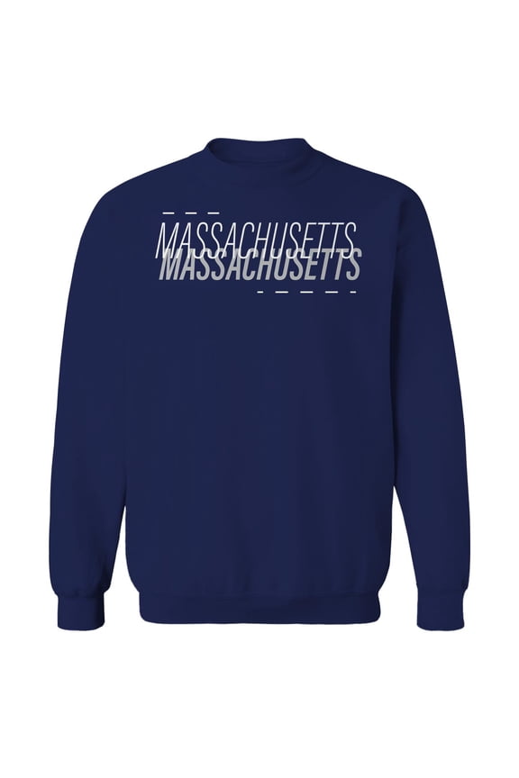 Massachusetts Humor Graphic Navy Men's Crewneck Sweatshirt