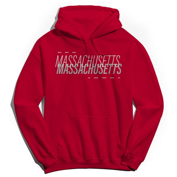 Massachusetts Humor Graphic Red Men's Crewneck Sweatshirt Hoodie