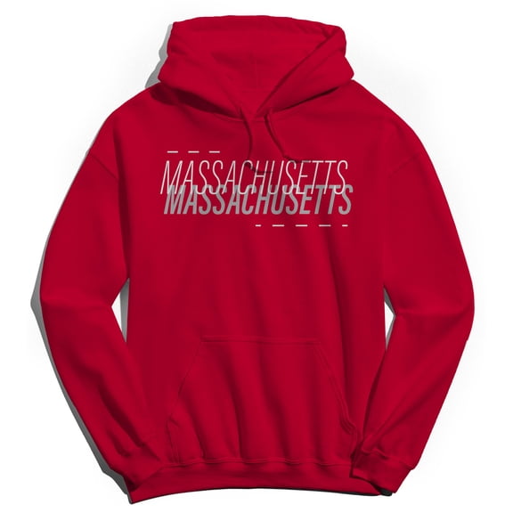 Massachusetts Humor Graphic Red Men's Crewneck Sweatshirt Hoodie