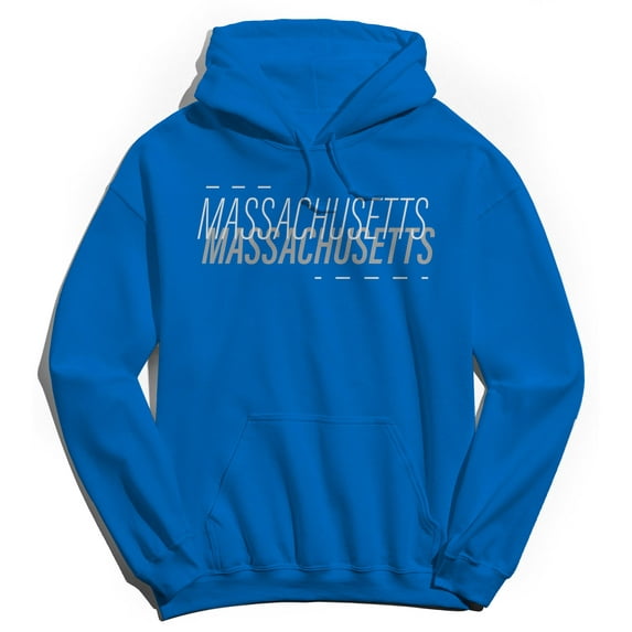 Massachusetts Humor Graphic Royal Men's Crewneck Sweatshirt Hoodie