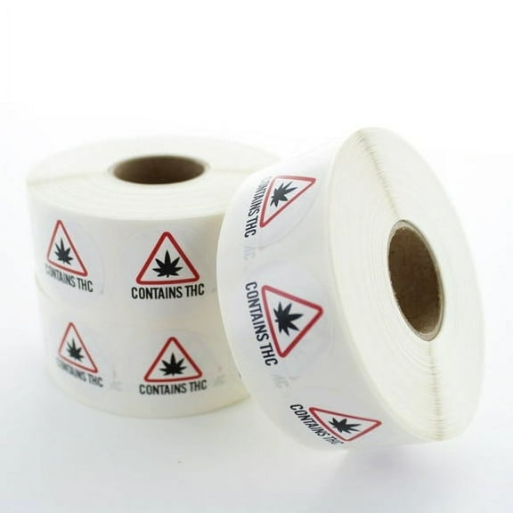 Massachusetts Marijuana Warning Labels - Contains THC