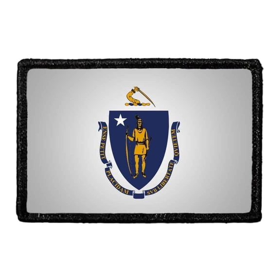 Massachusetts State Flag - Color - Removable Patch