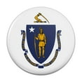 thumbnail image 1 of Massachusetts State Flag Pinback Button Pin, 1 of 4