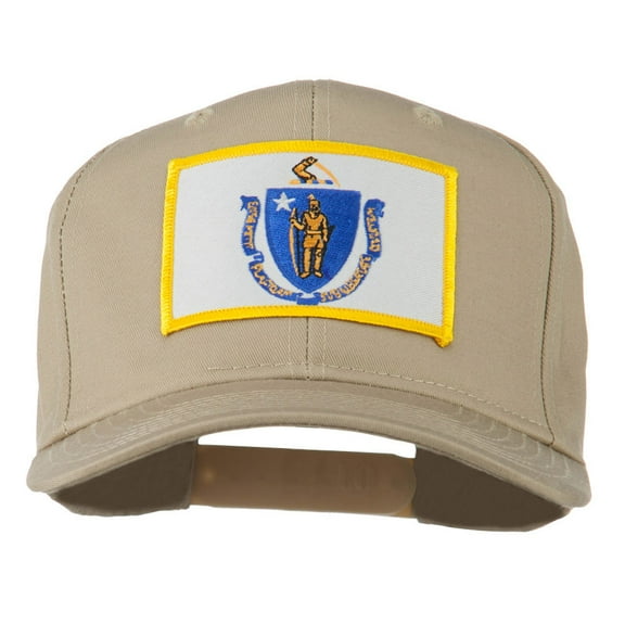 Massachusetts State High Profile Patch Cap - Khaki OSFM