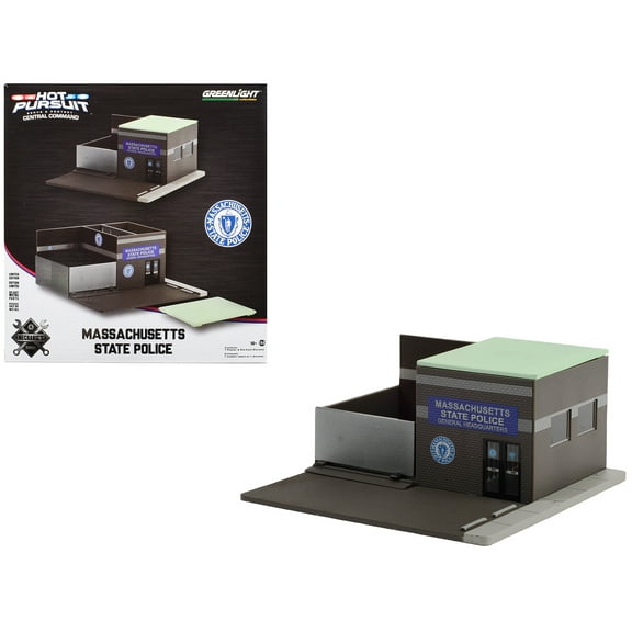 Massachusetts State Police General Headquarters Diorama "Mechanic's Corner" Series 10 for 1/64 Scale Models by Greenlight