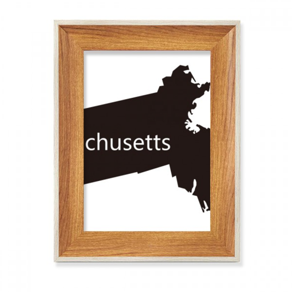 Massachusetts USA Map Outline Desktop Wooden Photo Frame Display Picture Art Painting Multiple Sets