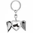 thumbnail image 1 of Massachusetts USA Map Outline Heart Angel Wing Key Chain Holder, 1 of 3