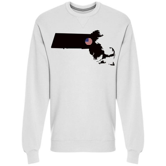 Massachusetts Usa Flag Sweatshirt Men -Image by Shutterstock, Male 3X-Large