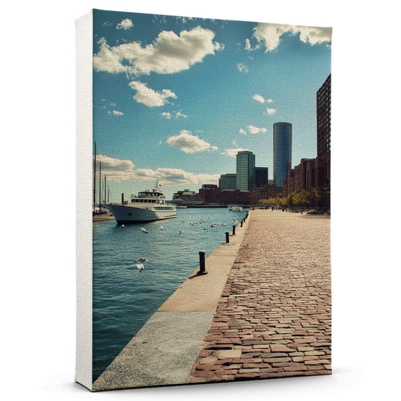 Massachusetts Vintage Travel Canvass, Massachusetts Canvas Wall Art, Massachusetts Canvas Wall Art, Massachusetts Wall Art Picture Print Decor - 105AZ859