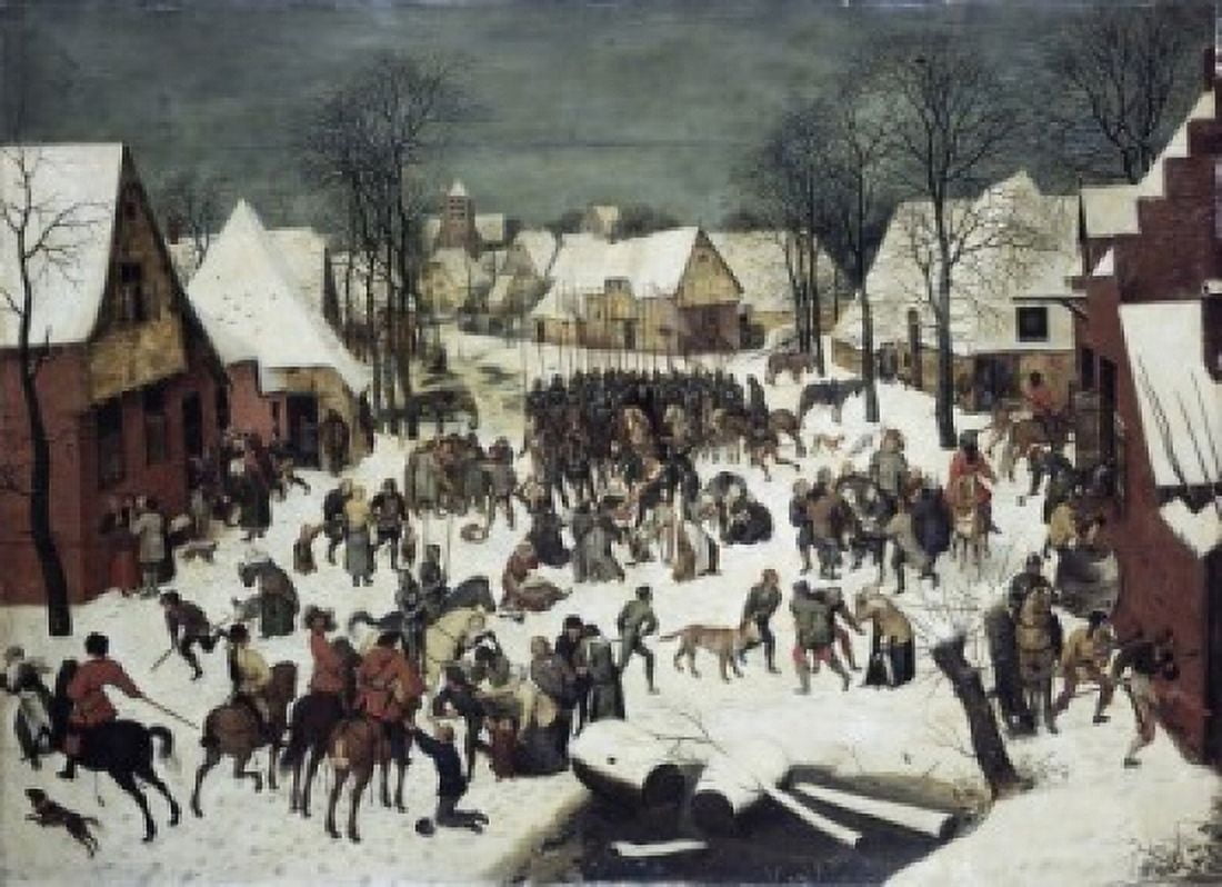 The Massacre of the Innocents 1566 Pieter Bruegel the Elder (ca1525-1569Flemish) Oil on Wood Panel Kunsthistorisches Museum Vienna Austria Canvas Art - Pieter Bruegel (18 x 24)