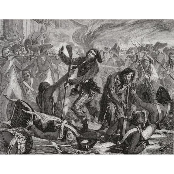 Massacre of The Swiss, 10th August 1792 Engraved by Jonnard After De La Charlerie From Histoire De La Revolution Francaise by Louis Blanc Poster Print, 17 x 13