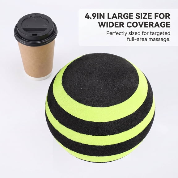 Massage Ball – High-Density EVA Foam, 4.9-Inch Large for Deep Tissue & Myofascial Release