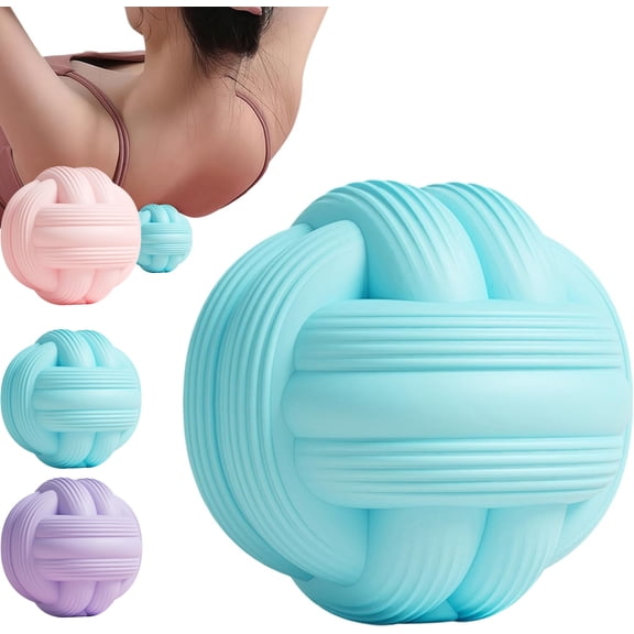 Massage Ball - Silicone Flexible Relief Tool, Deep Tissue Pressure Point Ball, Muscle Relaxation Aid, Durable Non-Slip Texture | Foot and Back Roller, Gym Recovery Accessory, Workout Relaxatio