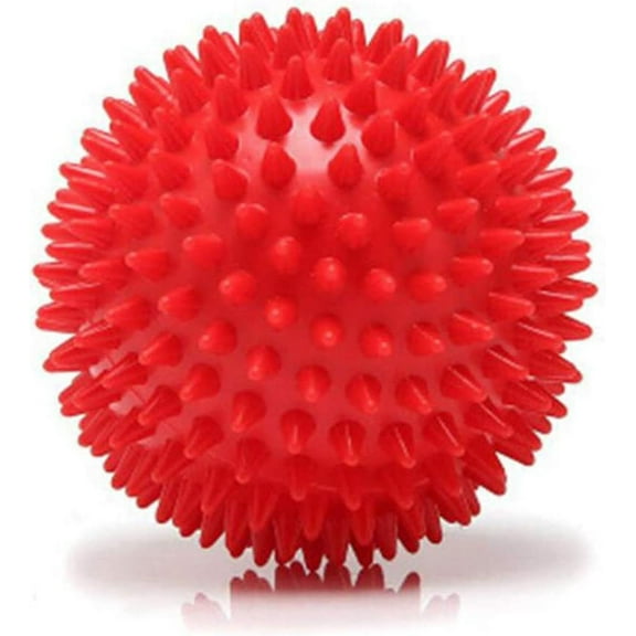 Massage Ball - Spiky for Deep Tissue Back Massage, Foot Massager & All Over Body Deep Tissue Muscle Therapy (red, 9cm)