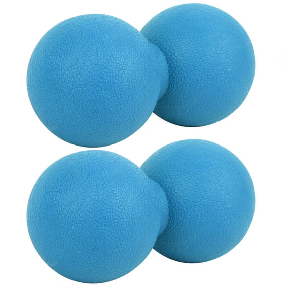Massage Ball, Yoga Training Ball, Silicone 2Pcs For Muscle Recovery Back Pain Relief Blue Peanut Shape