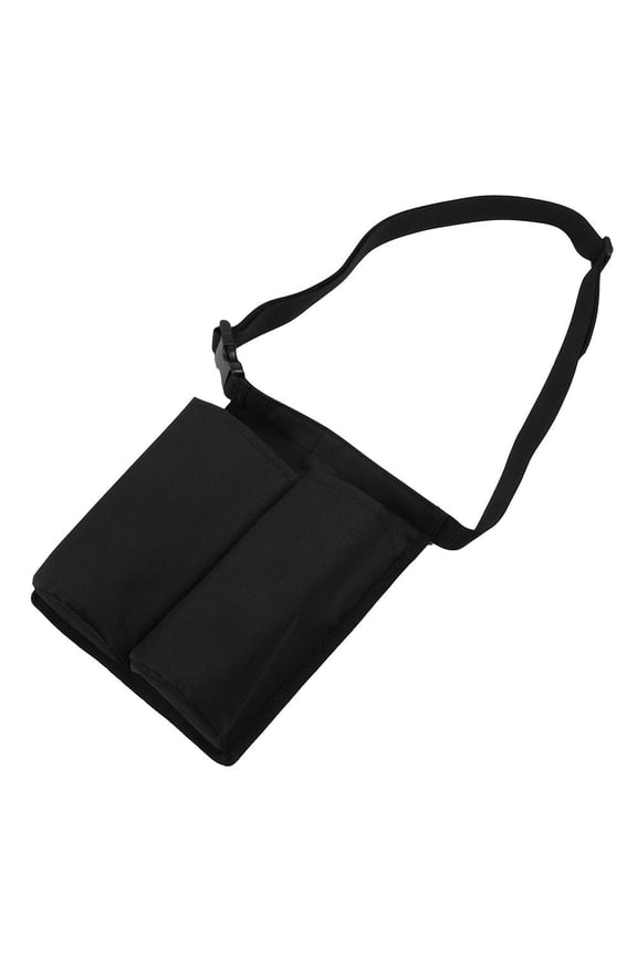 Massage Bottle Bag, Professional Massage Therapist Holster for 2 Bottles, Lotion Oil Waist Holder Organizer with Adjustable Belt, Multiple Pockets (Bag Only) (Black)