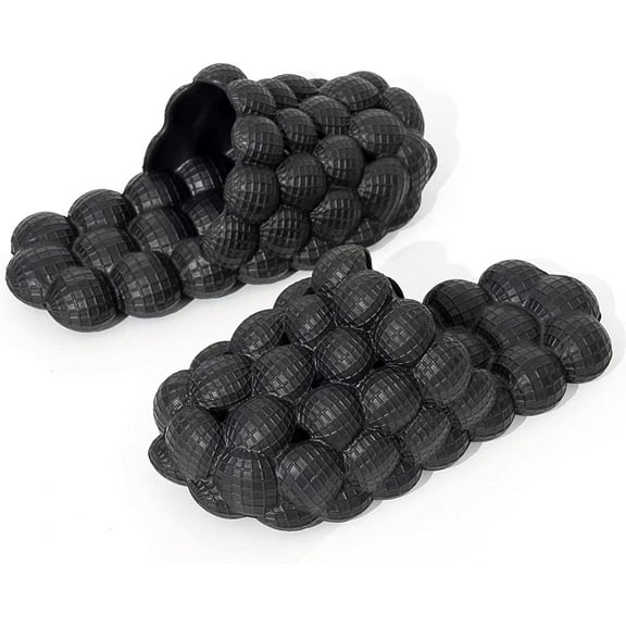 Massage Bubble Slides Slippers for Women and Men, Funny Lychee Non-slip Spa Slippers, Gym House Slippers Shower Bedroom Slippers, Reflexology Sandals for Ladies, Soft Pillow Stress Relief Slide