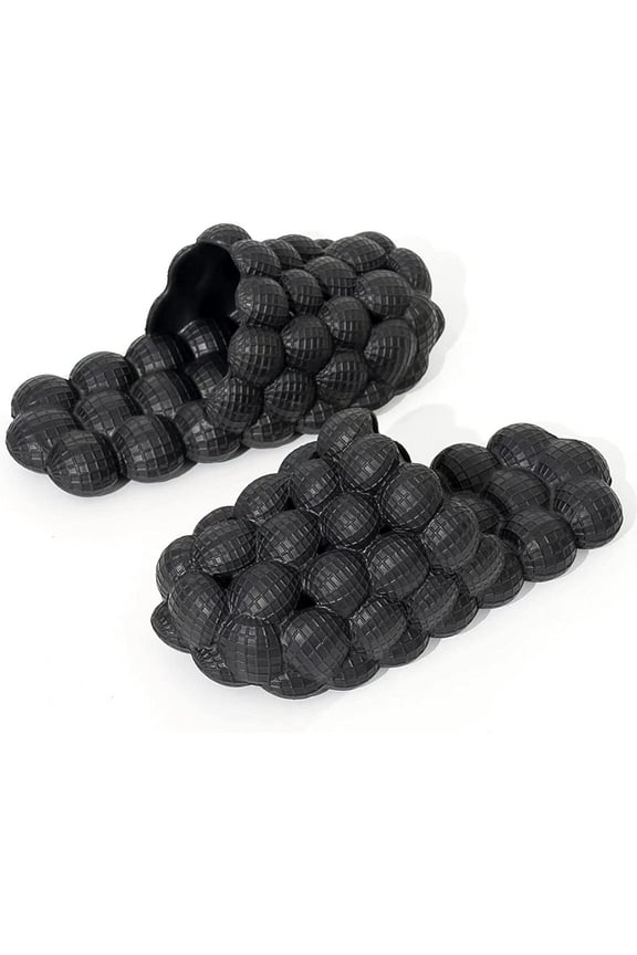 Massage Bubble Slides Slippers for Women and Men, Funny Lychee Non-slip Spa Slippers, Gym House Slippers Shower Bedroom Slippers, Reflexology Sandals for Ladies, Soft Pillow Stress Relief Slide