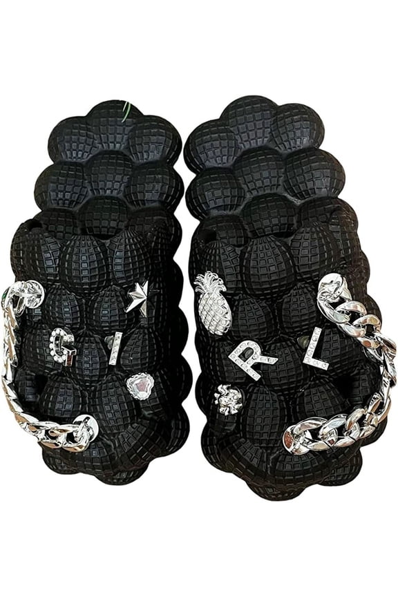 Massage Bubble Slippers for Women Men Trendy Slides Sandals Anti-skid Comfy Cloud Slippers House Shower Outdoor Multipattern